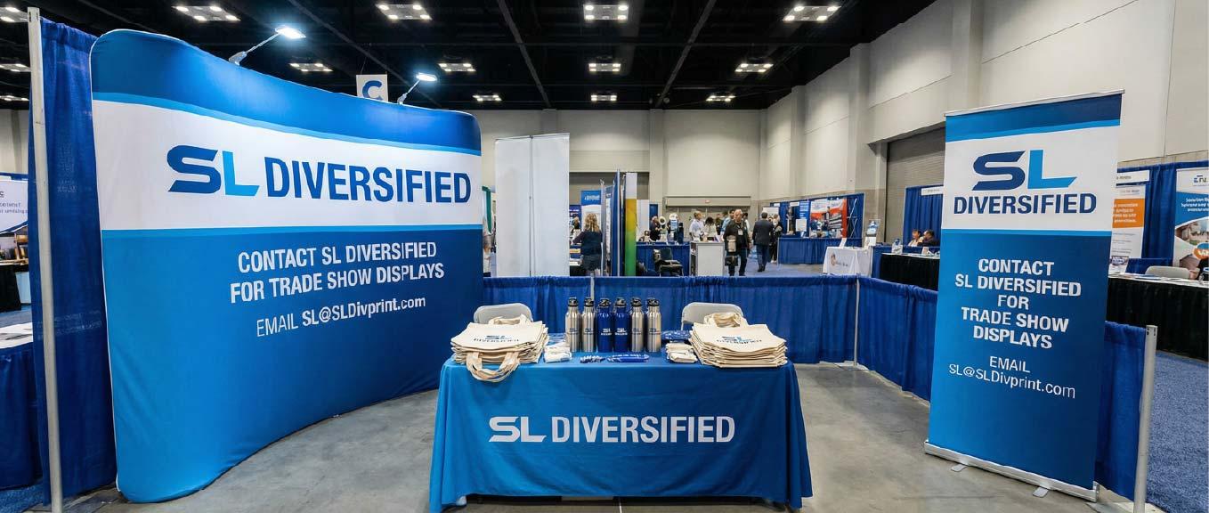 Innovative 10x10 booth layout ideas with trade show displays and banners 10x10 booth layout ideas merch trends 2026 trade show giveaways trade show swag top trade show booth giveaways trade show merch that lands deals pop up banner retractable banner step and repeat banner rush order promo products