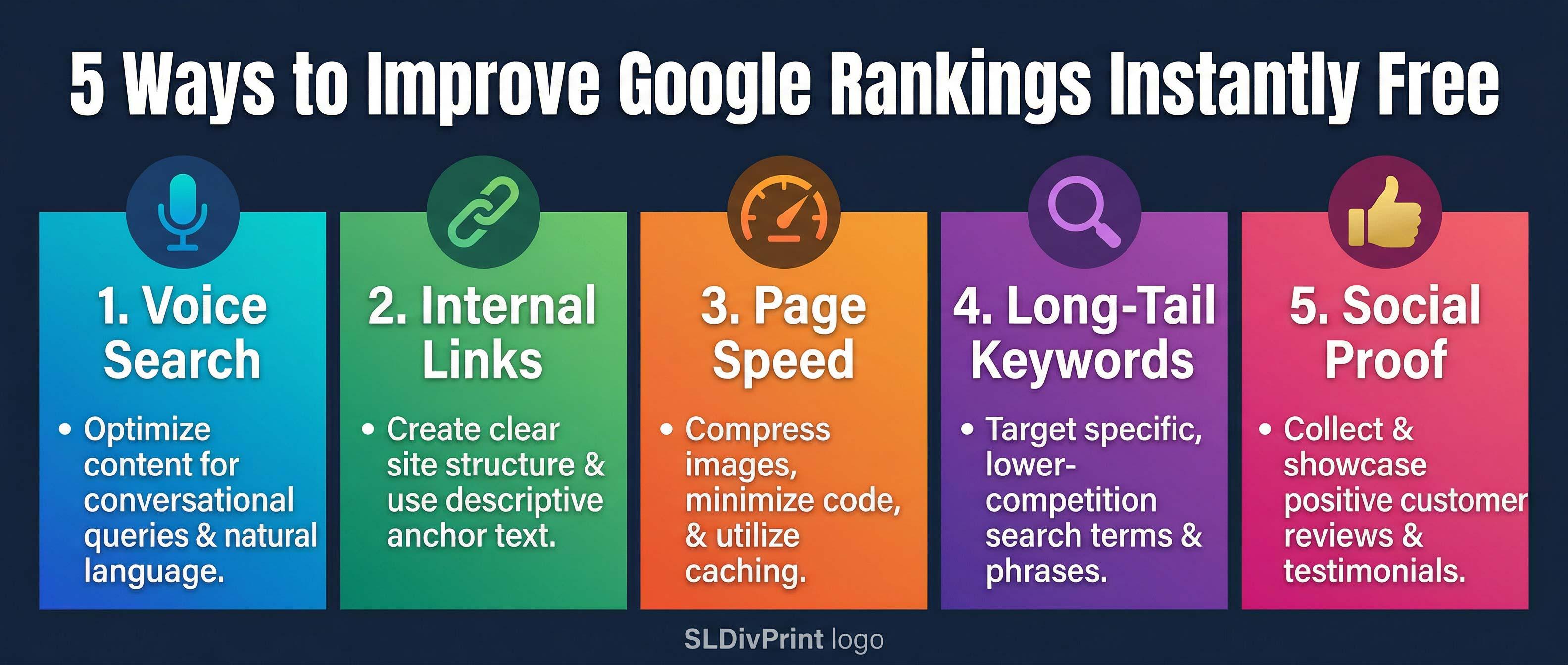 5 Ways to Improve Google Rankings Instantly Free SLDivPrint voice search keyword ranking checker free SEO rank checker tool check website keywords for free keyword ranking tool free website SEO analysis tool free free website rank checker online keyword position checker SEO keyword ranking report free improve website rankings fast SLDivPrint marketing services