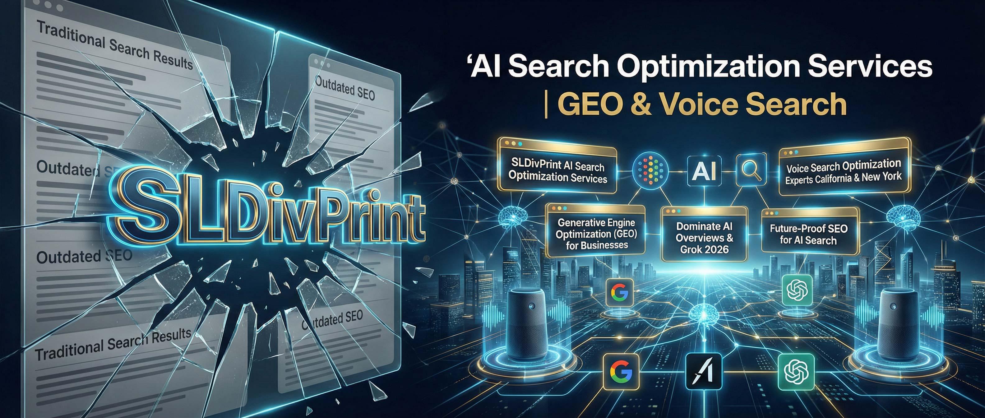 AI Search Optimization Services GEO Voice Search 2026 SLDivPrint AI Search Optimization Services GEO Voice Search 2026 SLDivPrint Marketing 2026