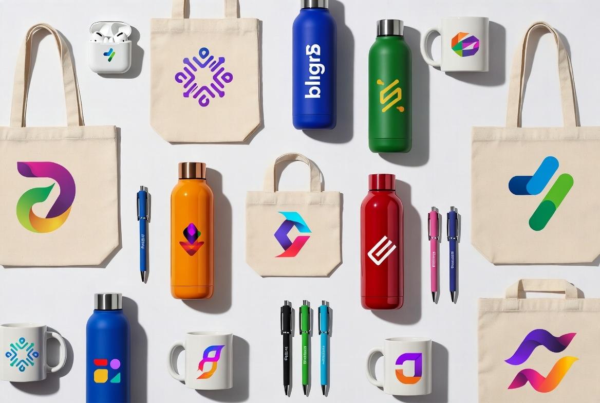 Variety of rush branded promotional products
