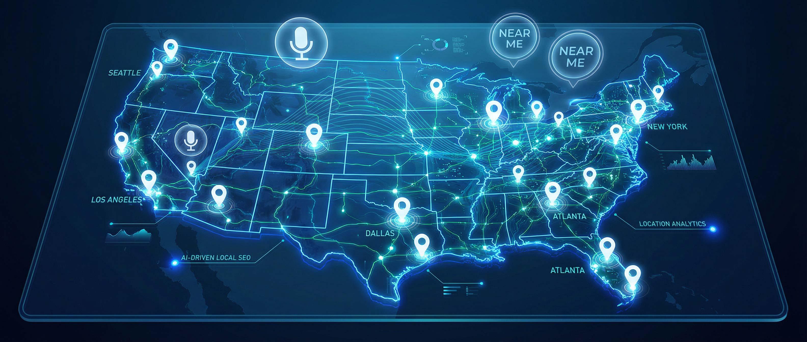Generative AI Search Optimization SLDivPrint | SL Diversified Printing voice search local seo united states map with glowing geo pins and ai search waves voice Search SEO voice Search OPTIMIZATION voice search local seo search optimization agency seo for voice search search engine optimization agency AI OPTIMIZATION AGENCY how to improve brand visibility in ai search engines what strategies improve brand visibility in ai search engines how ai search optimization tools increase organic traffic