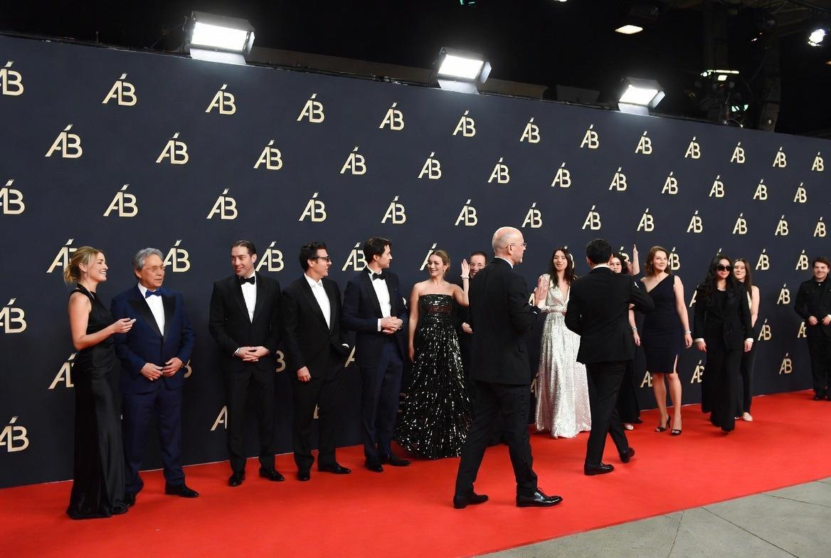 red carpet step and repeat banners celebrities posing nationwide rush delivery