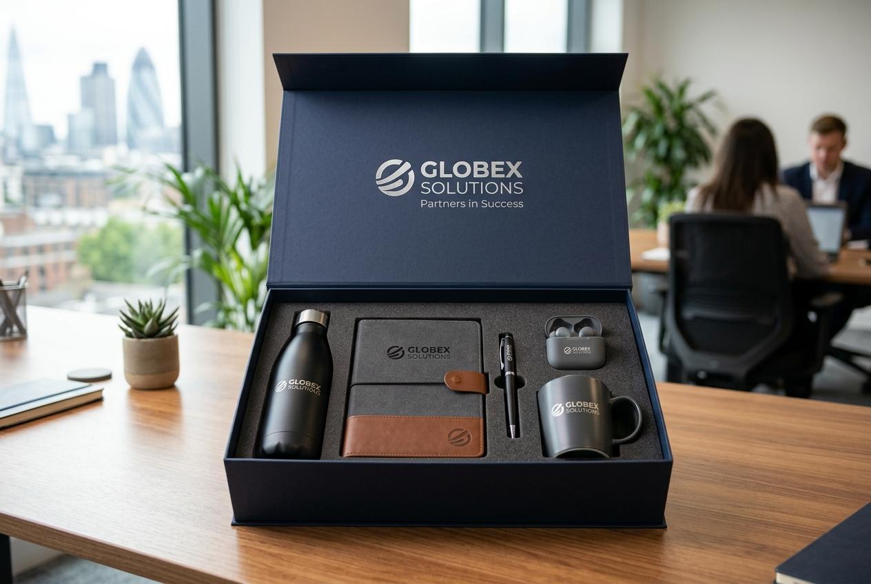Corporate gift set with company logo