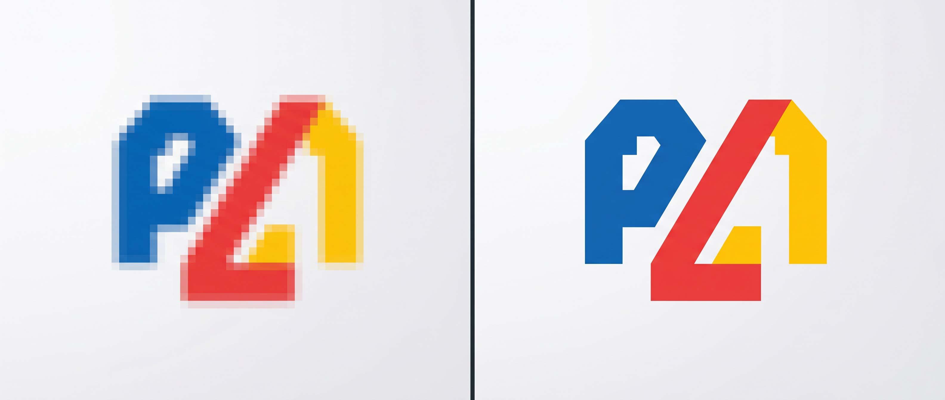 low res logo fix before after vectorization | SL Diversified Printing Before and after comparison of a low resolution pixel logo converted into a clean professional vector file print ready artwork vectorize logo for printing make logo print ready print ready vector file embroidery digitizing service low res logo fix png to vector for screen printing artwork prep service professional vector conversion rush logo vectorization custom embroidery digitizing