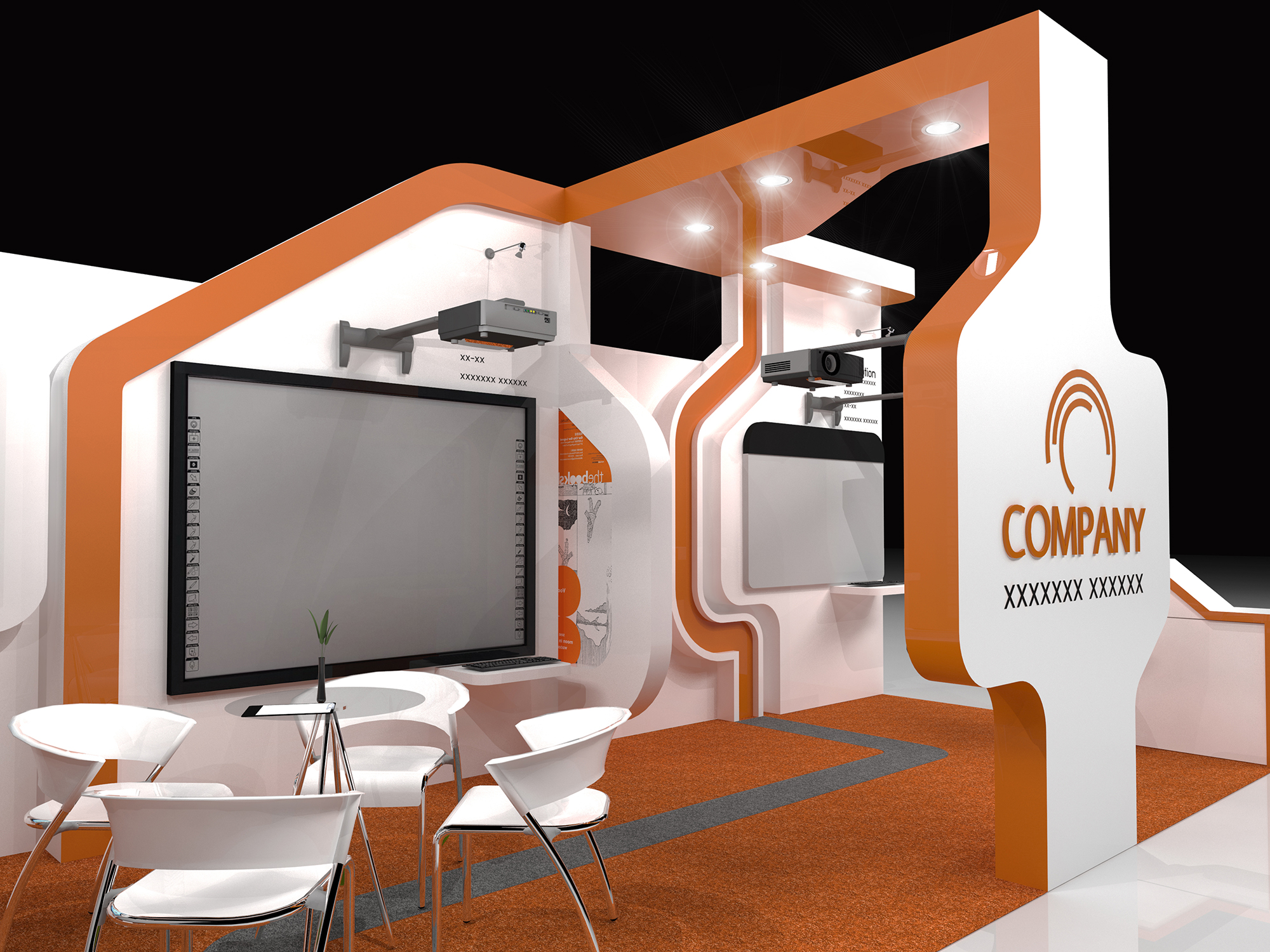 Booth, With Large Display