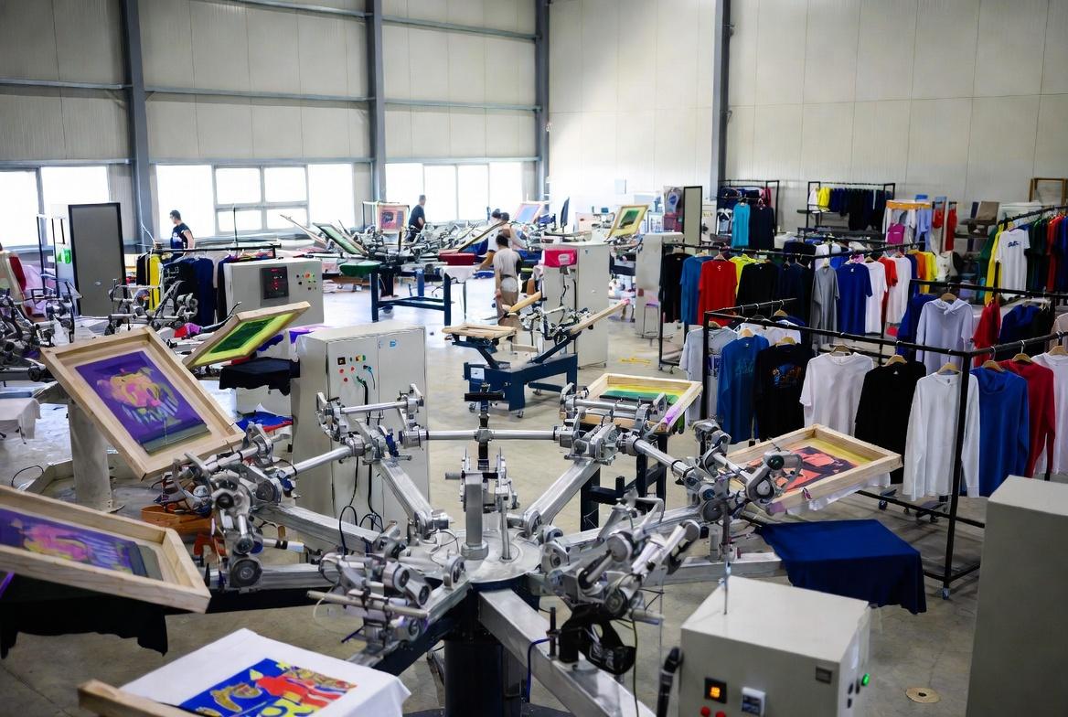 Inside Arizona Custom Screen Printing shop at SLDivPrint Phoenix Rush Custom Screen Printing Custom Apparel Printing Nationwide Screen Printing Bulk T Shirt Printing Event Screen Printing Fast Turnaround Screen Printing Custom T Shirt Printing Screen Printing Services Rush T Shirt Orders Promotional Products for Events